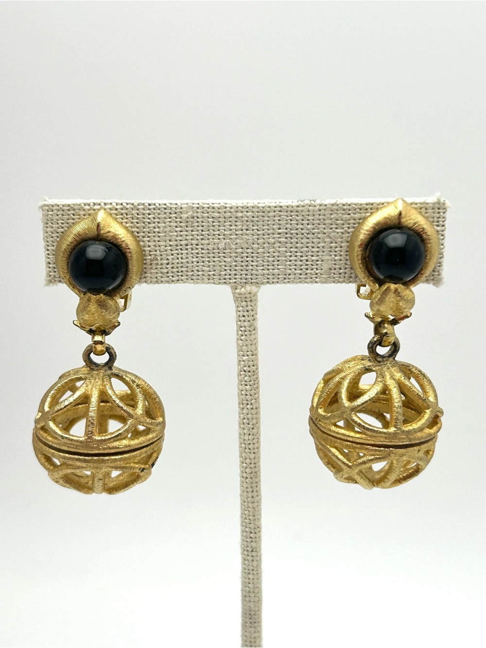 Roxanne Assoulin Gold Filigree Globe Drop Earrings